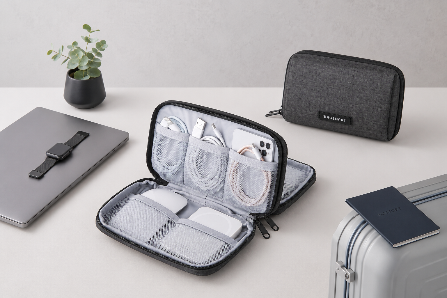 pd bagsmart electronics organizer travel case