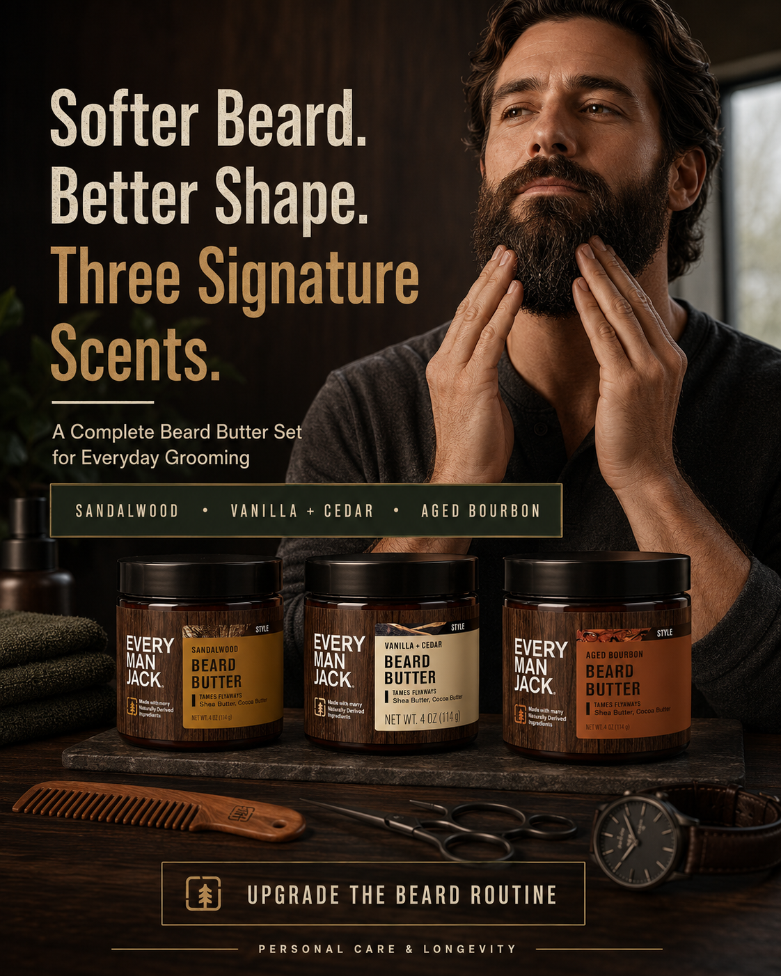 Every Man Jack Beard Butter Set beard butter gift set