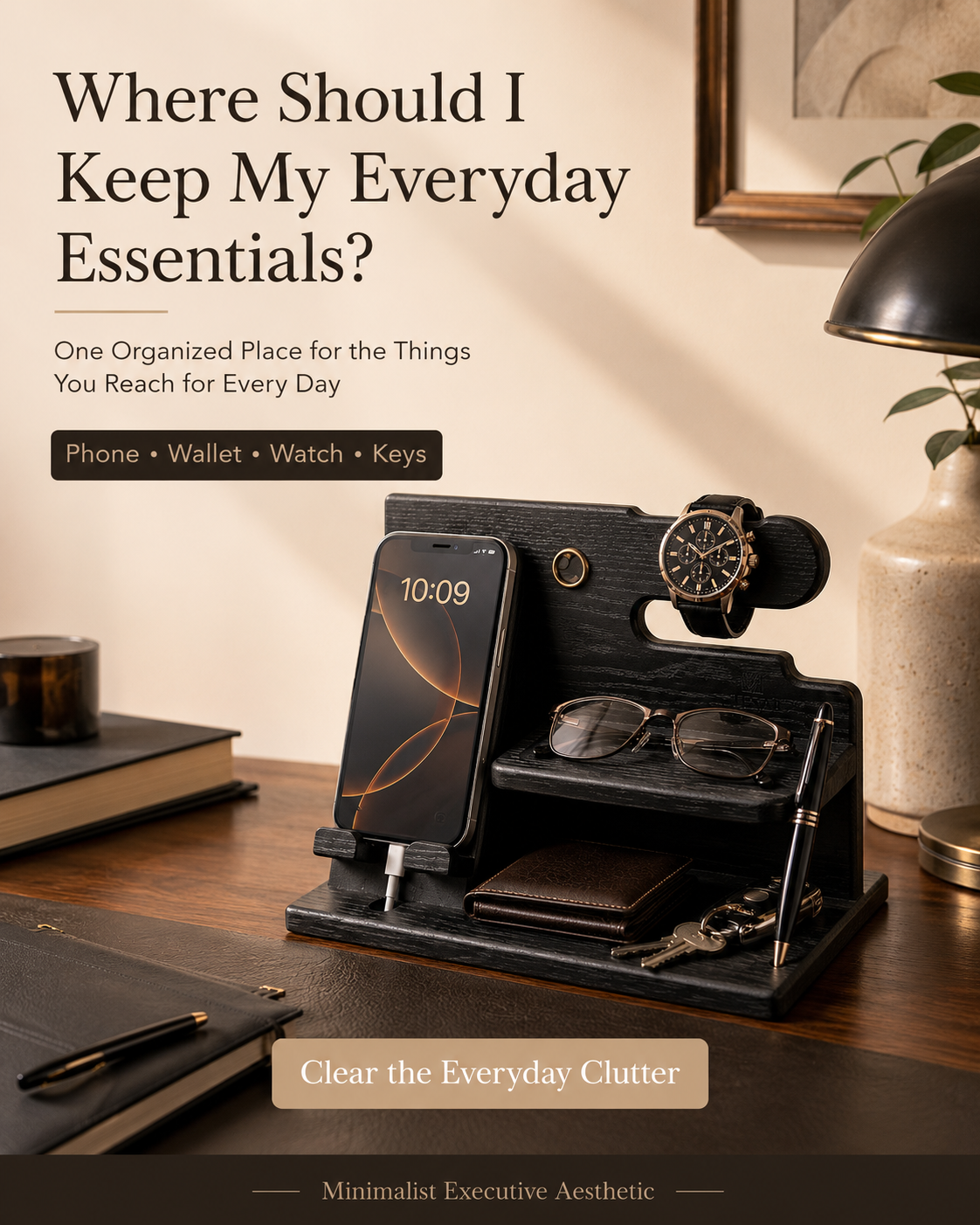 TESLYAR Wood Phone Docking Station wood phone docking station