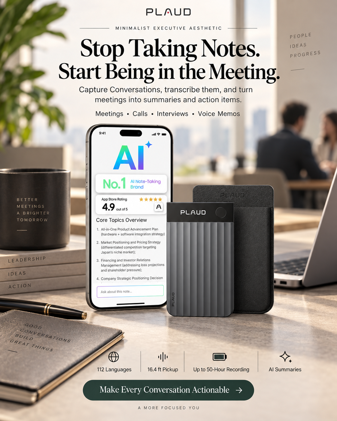 PLAUD Note Pro AI Voice Recorder plaud note pro